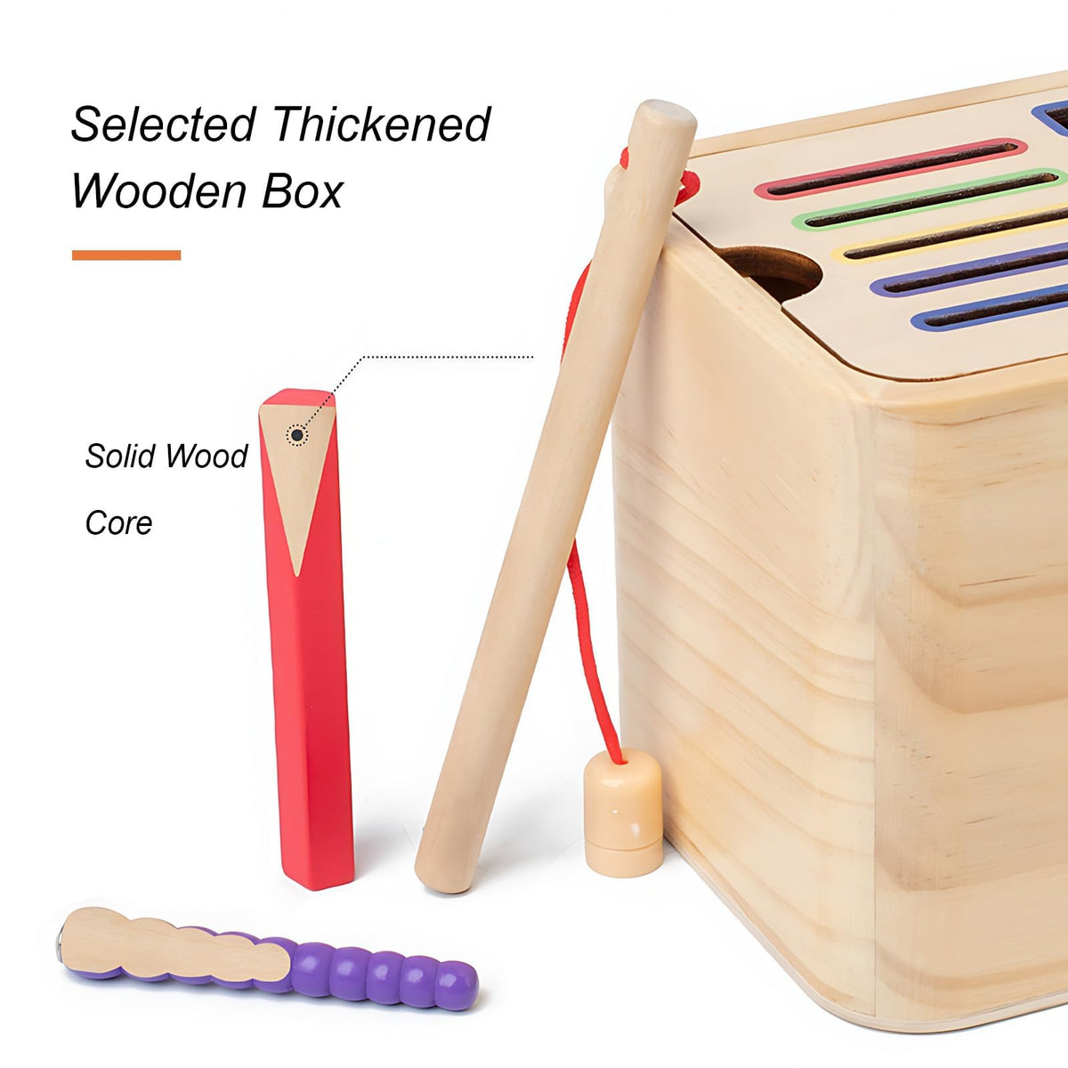 5-in-1 Sortierspiel aus Holz für Babys Spileo