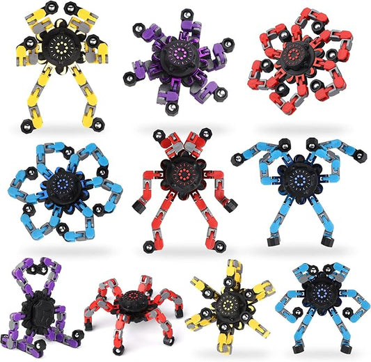 15er-Set Roboter Fidget Spinner – Verformbares Finger-Spinning-Spielzeug zum Selberbauen, ideal als Geburtstagsgeschenk, Klassenzimmer-Preis oder Party-Favor