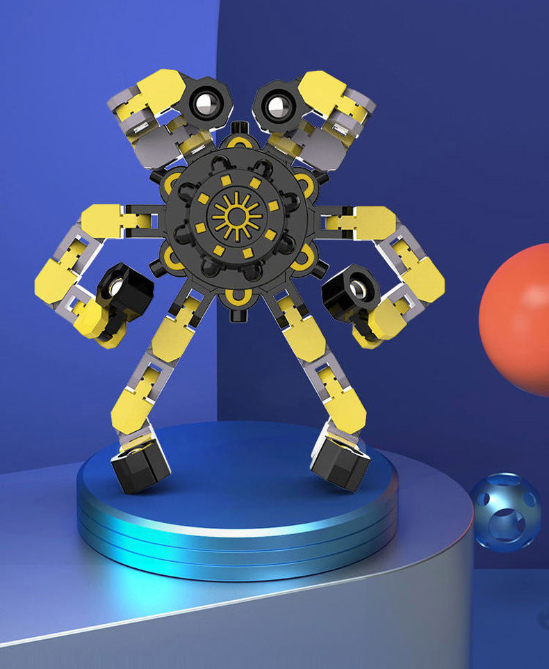 15er-Set Roboter Fidget Spinner – Verformbares Finger-Spinning-Spielzeug zum Selberbauen, ideal als Geburtstagsgeschenk, Klassenzimmer-Preis oder Party-Favor