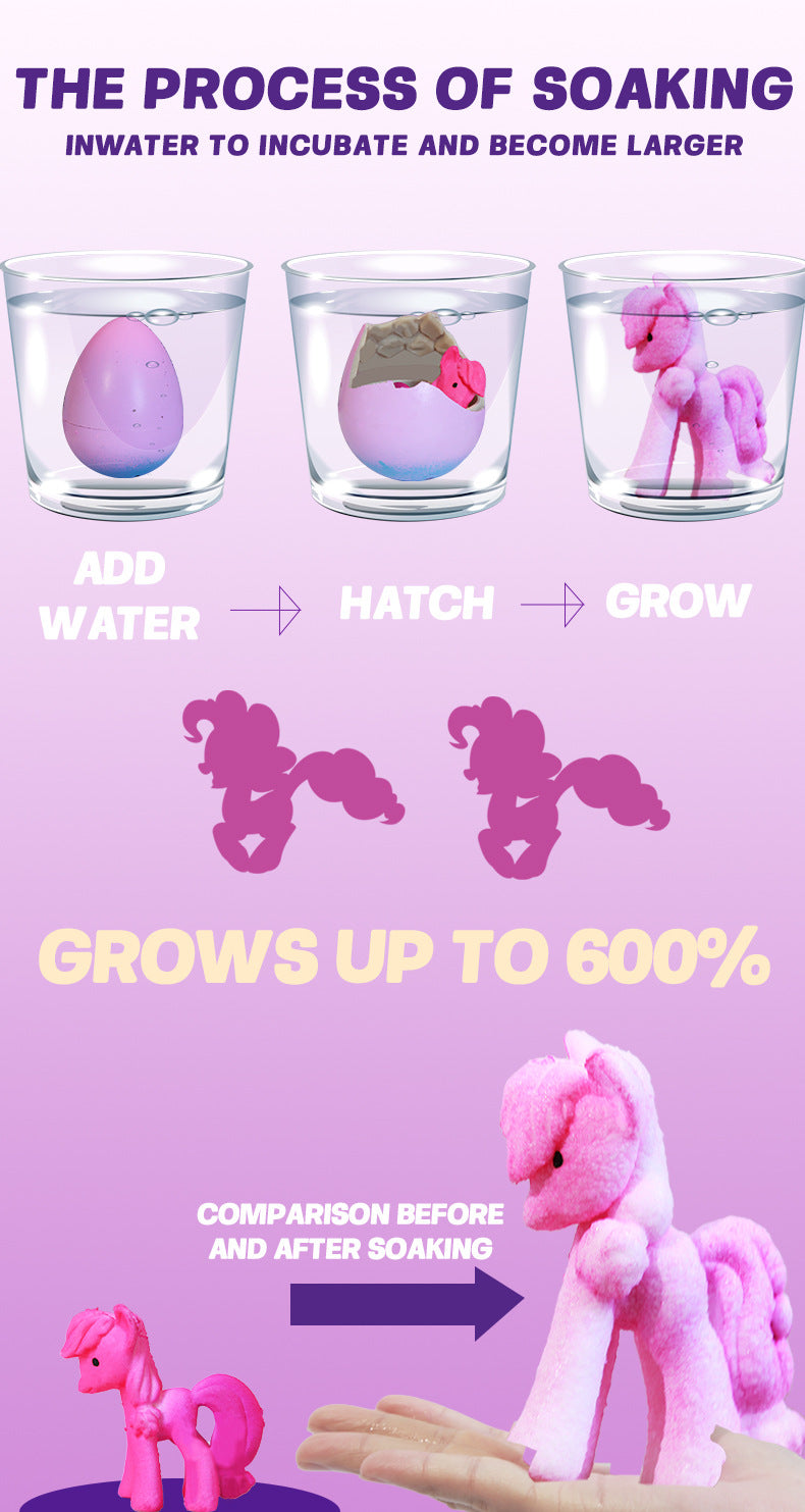 Einhorn bricht Regenbogen-Ei 6-teiliges Set - Zauberbegabtes Geschenk für Jungen und Mädchen ab 3 Jahren | Geburtstag- und Ostergeschenk für Kinder von 3-8 Jahren - Spileo