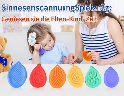 6er-Set Sensorik-Steine – Beruhigendes Fidget-Spielzeug zur Stress- und Angstbewältigung bei ADHS & Autismus