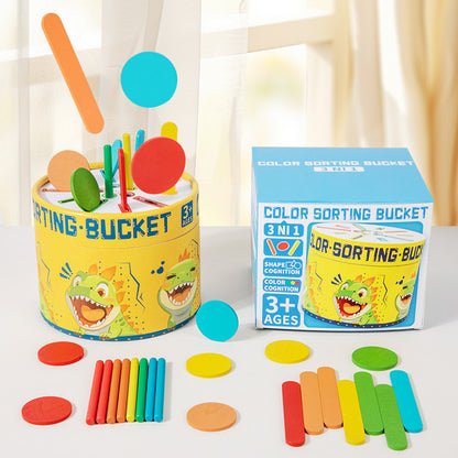 Farben-Zuordnungsspiel aus Holz – Pädagogisches Sortierspiel für Kinder ab 3 Jahren, ideal für Zuhause, Kindergarten, Reisen und Geburtstage
