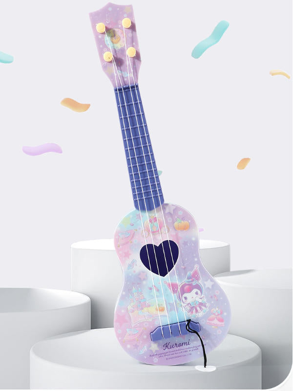 Blaue Kindergitarre aus Holz mit stimmbaren Nylonsaiten und Dino-Motiv – für Jungen und Mädchen ab 3 Jahren