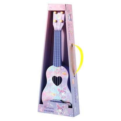 Blaue Kindergitarre aus Holz mit stimmbaren Nylonsaiten und Dino-Motiv – für Jungen und Mädchen ab 3 Jahren