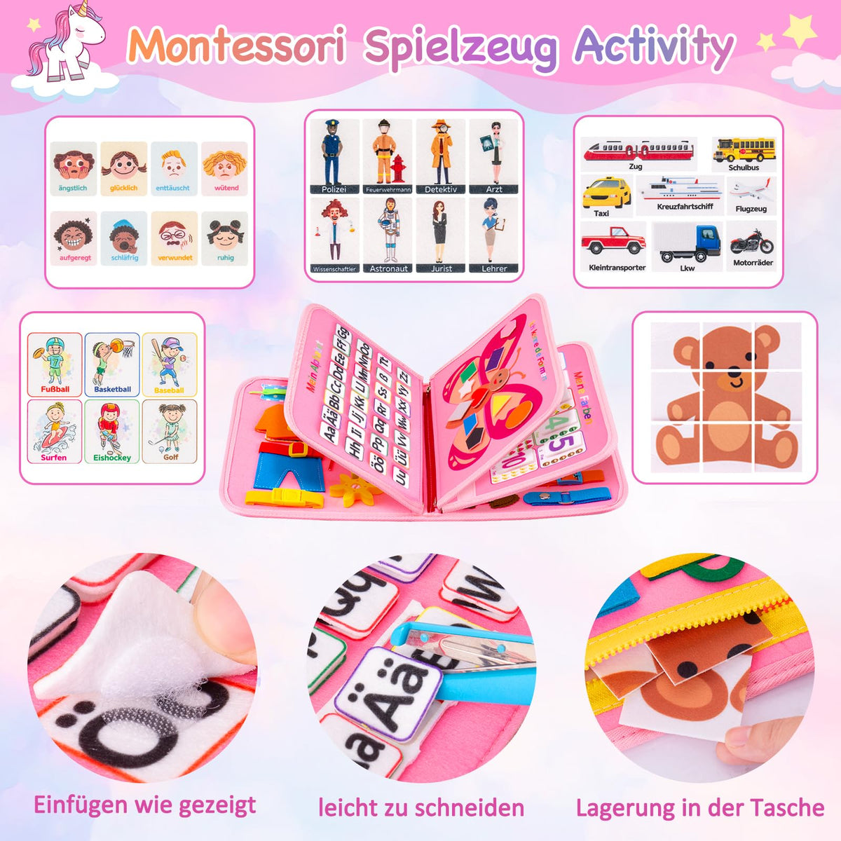 Busy Board Montessori Spielzeug ab 1–5 Jahre Spileo