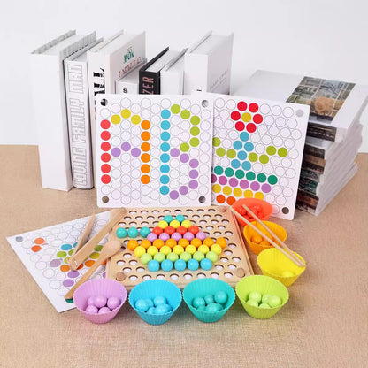 Montessori Holzspielzeug ab 3 Jahre – Pädagogisches Steckspiel, Puzzle & Geschicklichkeitsspiel für Kinder | Kreatives Lernspielzeug und Gemeinschaftsspiel als Geschenkidee