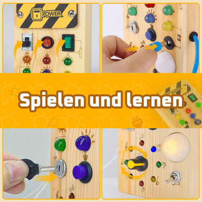 Busy Board Montessori Holzspielzeug ab 1 Jahr Spileo