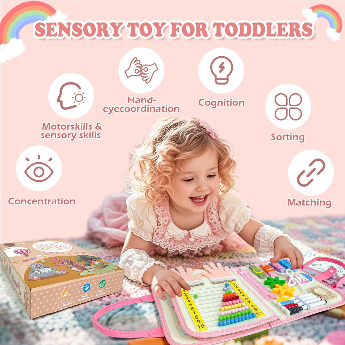 9-in-1 Activity Board für Kinder Mädchen Jungen Spileo