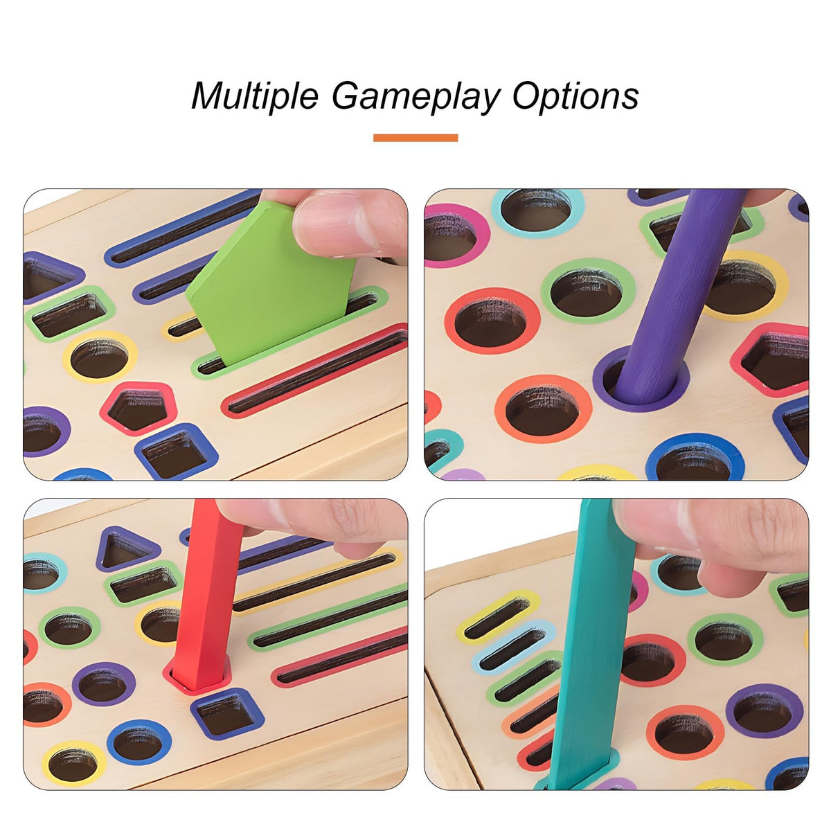 5-in-1 Sortierspiel aus Holz für Babys Spileo