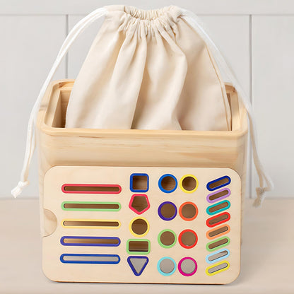 5-in-1 Sortierspiel aus Holz für Babys Spileo