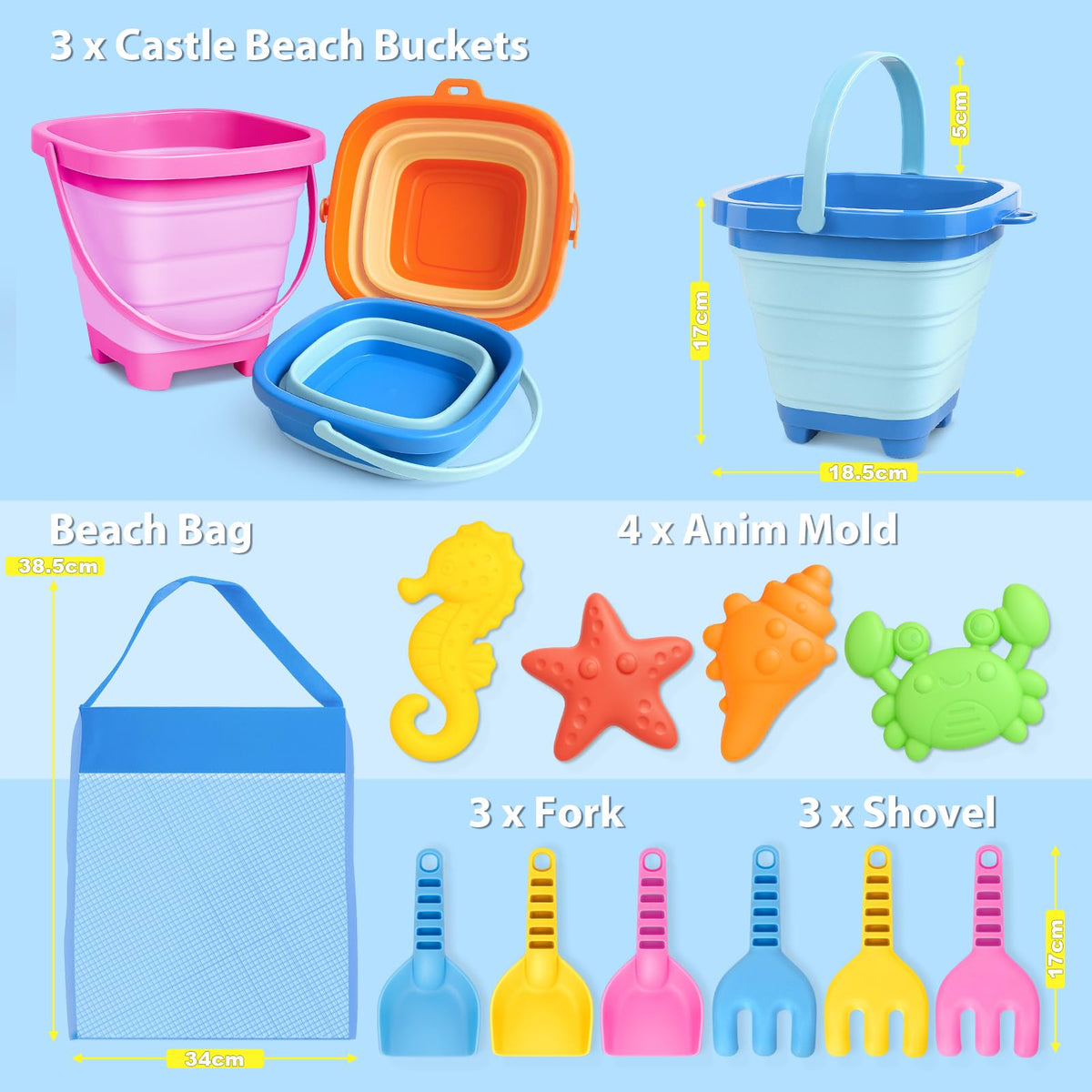 Sandspielzeug Set für Kinder Spileo